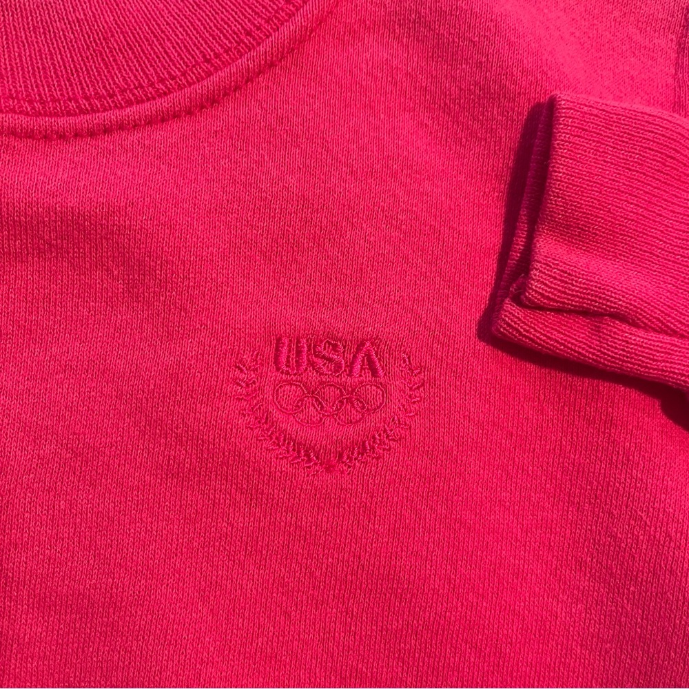 Vintage USA Olympics Crewneck Sweatshirt Youth 5-6 Pink JC Penny 1990s Girls